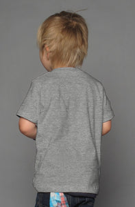 Kids Heather Grey S/S T-shirt || Turquoise Pocket