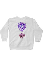 Load image into Gallery viewer, Kids &quot;Cellephant&quot; Printed White Fleece