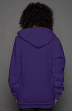 Load image into Gallery viewer, Purple Kangaroo Pocket Zip Hoodie || Pink Pocket