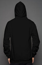 Load image into Gallery viewer, Black Kangaroo Pocket Hoodie || Turquoise Pouch