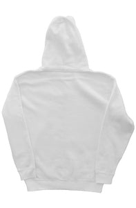 "Cell-ephant" Double Print Heavyweight White Pullover || Hood Interior & Face