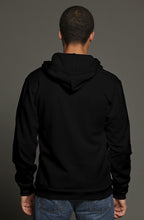 Load image into Gallery viewer, Black Zip Hoodie || Flower-Power Print Kangaroo Pocket Print