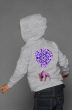 Load image into Gallery viewer, Kids Grey &quot;Cell-ephant&quot; Hoodie || w/ Logo