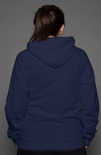 Load image into Gallery viewer, Unisex Navy Pullover Hoody || Purple Cells Print