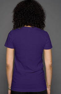 Women's Purple S/S T-shirt || Purple-P Pocket