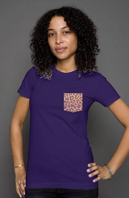 Cheetah Cells || Purple S/S Tee