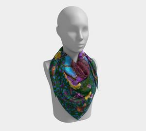 "Elephant In The Room" || Floral, Hot Air Ballon Scarve